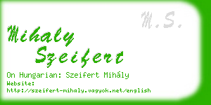 mihaly szeifert business card